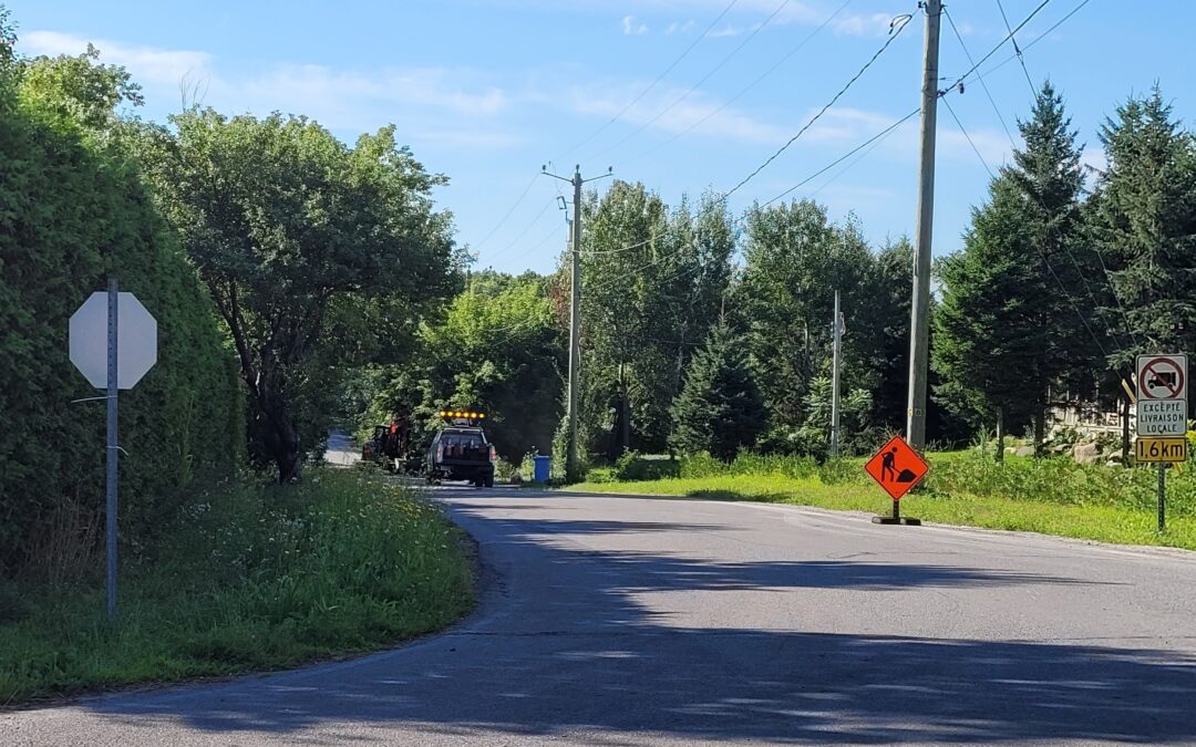 Travaux de voirie – Réfection des accotements et marquage de la chaussée du chemin Saint-Henri