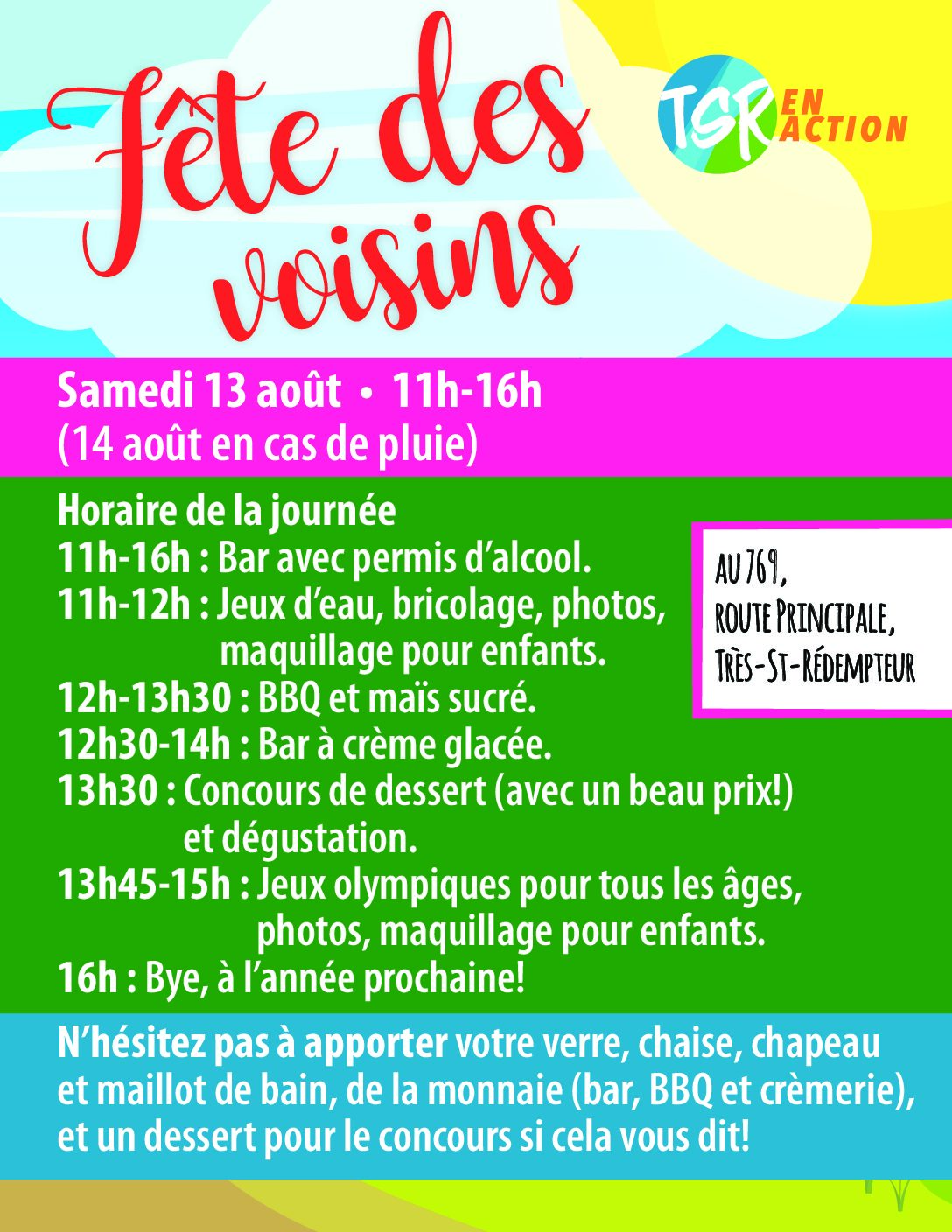 Fête des voisins – Samedi 13 août 2022