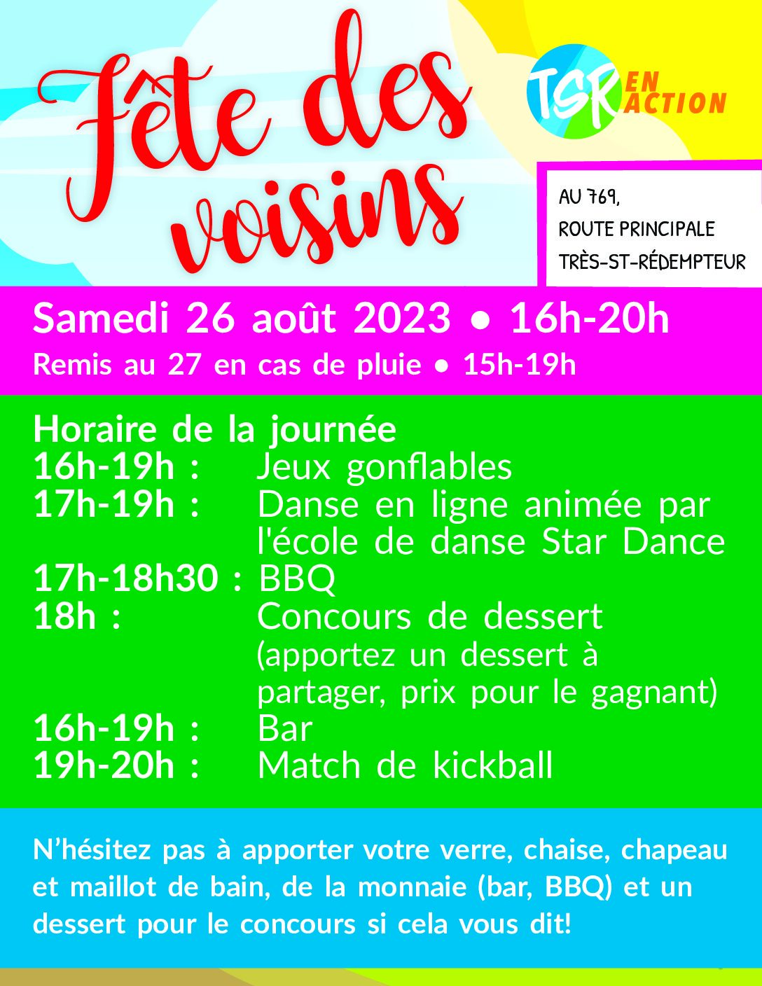 Fête des voisins – Samedi 26 août 2023
