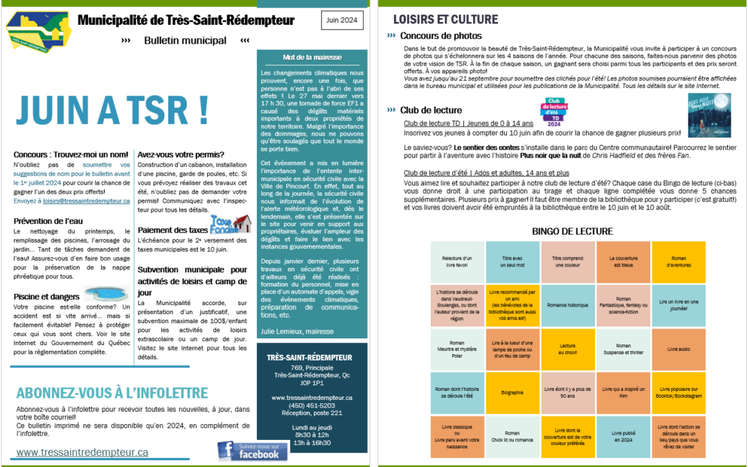 Bulletin municipal de juin