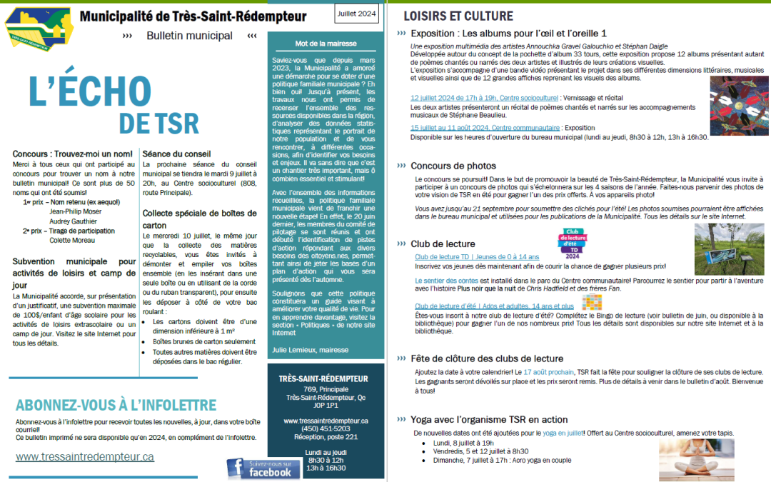 Bulletin municipal de juillet