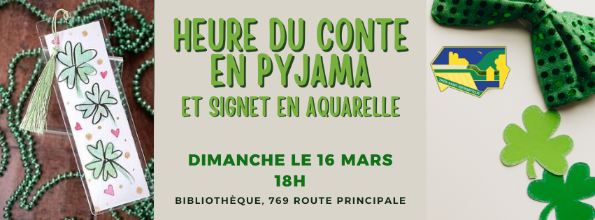 Heure du conte en pyjama – Spécial Saint-Patrick | 16 mars, 18h