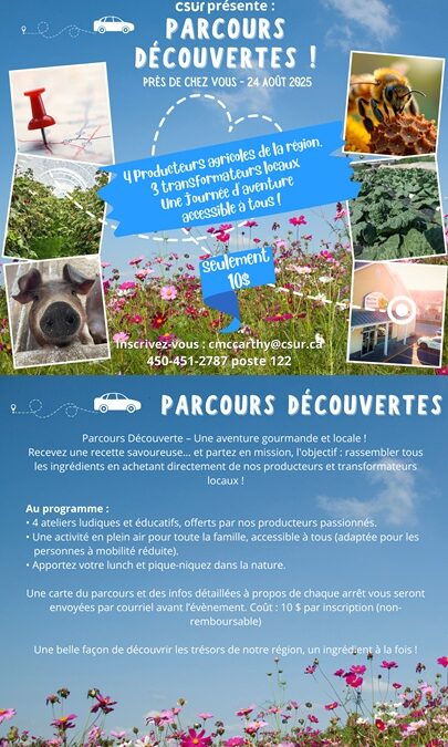 Csur présente : le Parcours Découvertes – 24 août 2025